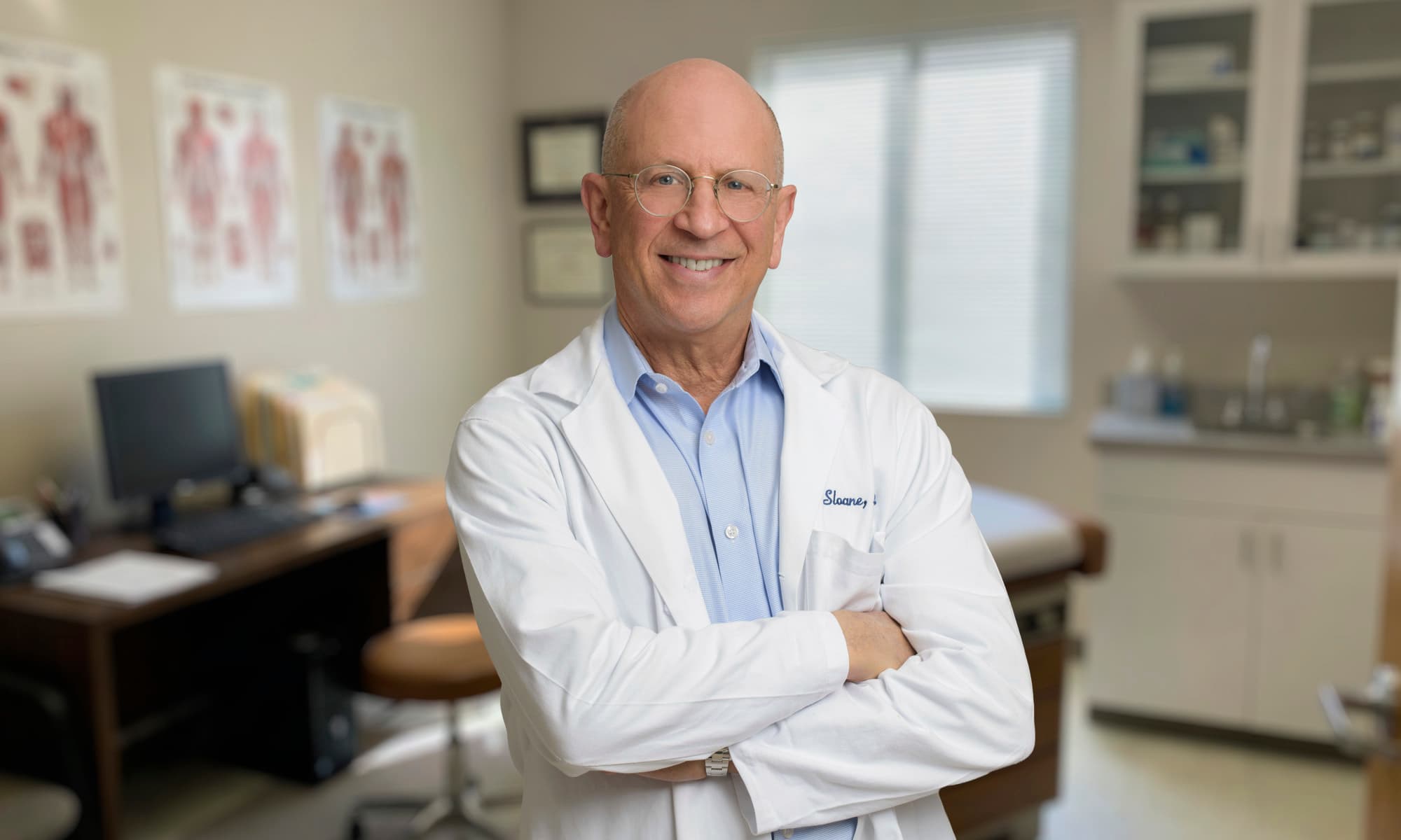 Dr. Sloane welcomes patients to his Philadelphia office